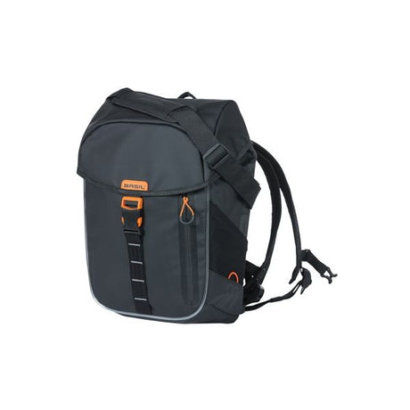 Basilikum Miles Tarpaulin Fahrrad -Rucksack Nordlich - wasserdichte schwarze Rucksack für Radfahrer - 17L - Unisex - Sporty - Schwarz