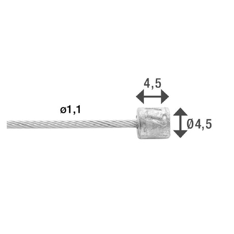 Elvedes Link Innenzug Slick Edelstahl 2250 mm ø 1,1 mm (100x)