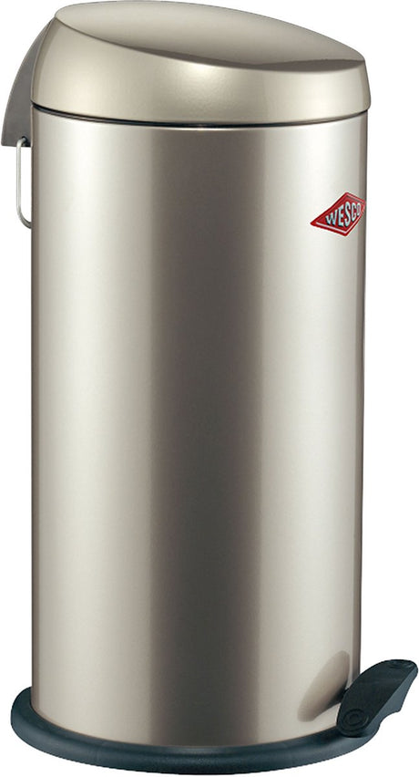 Wesco capboy maxi prullenbak | pedaalemmer | 22 liter | metaal - nieuwzilver | afvalemmer - made in germany