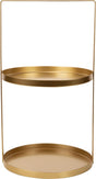 Cosy @ home Etagere 2 Tabletts mattgold 25x25xh45cm mit