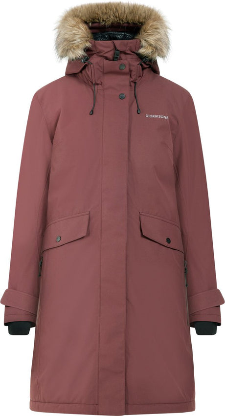 Didriksons erika wns parka 3 dames outdoorjas - old rust