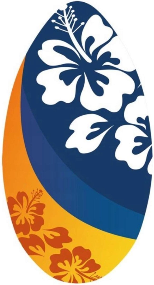 Clownspiele Sportx Skimboard Blume orange blau 100 cm