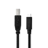 Benel USB-Kabel 2M USB-C bis USB-B