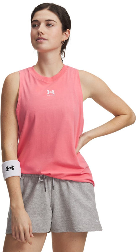 Under Armour ua Rival Muscle Tank-PNK Damen-Sportshirt – bittersüßes Rosa