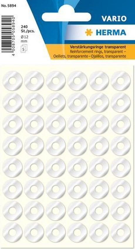 Haza Original-Etiketten 240 Stück 12 mm transparent