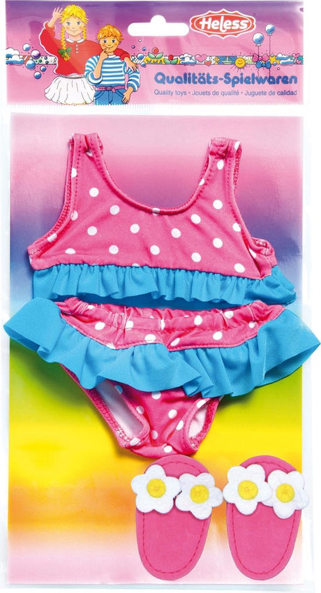Heless Puppenbikini mit Hausschuhen, 28-35 cm