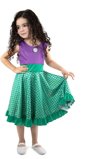 Kleine Abenteuer – Meerjungfrauen-Twirl-Kleid – Größe 116-122