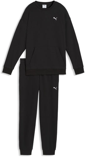 Puma Relaxed Sweat Suit Tr Cl Damen-Trainingsanzug – Schwarz