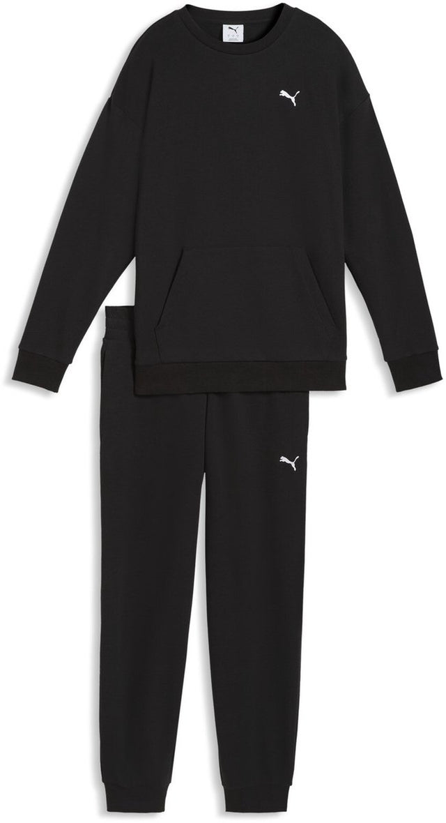 Puma Relaxed Sweat Suit Tr Cl Damen-Trainingsanzug – Schwarz