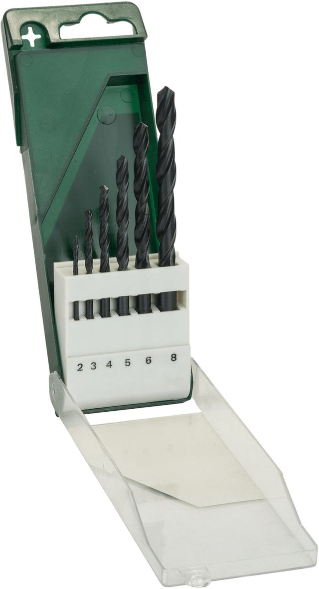 Bosch - 6-delige metaalborenset hss-r, din 338 2,0; 3,0; 4,0; 5,0; 6,0; 8,0 mm