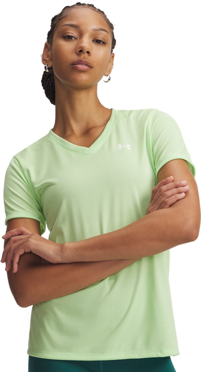 Under Armour UA HG Armour Comp SS-Blu Herren-Sportshirt – Midnight Navy – Weiß