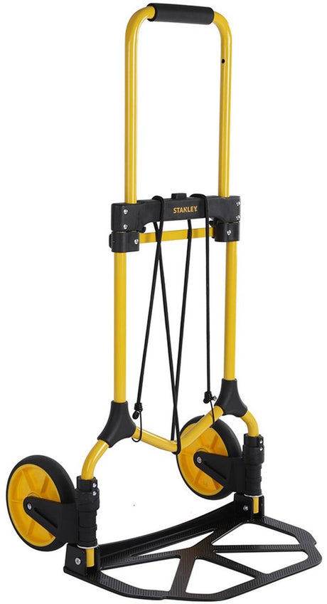 Stanley opvouwbare steekwagen ft582 - draagvermogen tot 90kg - transportwagen - 50 x 45 x 98 cm - lichtgewicht aluminium - zwart geel