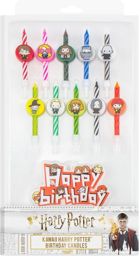 Cinereplicas harry potter kaars birthday candle kawaii set van 11 multicolours