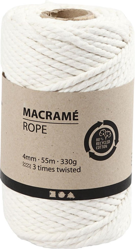 Creativ Company Makrameeschnur 4 mm 55 m cremefarben