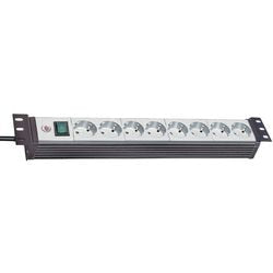 Brennerstuhl premium-line 19 Steckdose für Schaltschränke 8-fach schwarz lichtgrau 3m h05vv-f 3g1,5 19 Format
