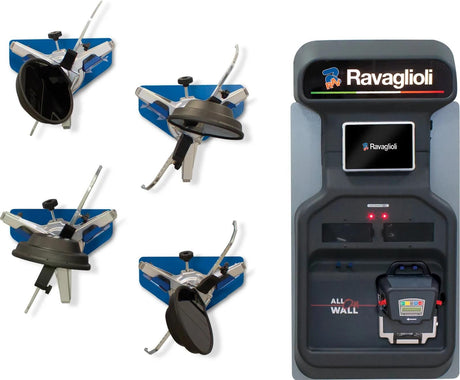 Ravaglioli-Ausrichtungsausrüstung rav3d2.0wall.3s . 3D-Achsvermessungssystem in Tablet-Version