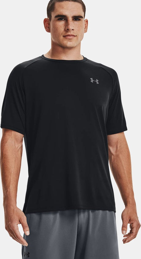Under Armour UA Tech 2.0 SS Tee-Blk Herren-Sportshirt – Schwarz – Graphit