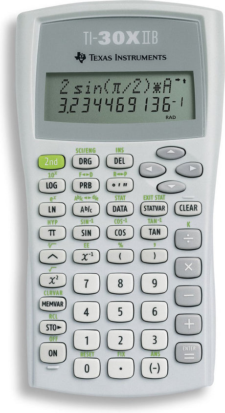 Texas Instruments ti-30x ii b – Schulrechner – wissenschaftliche Funktionen – für die Sekundarstufe – grau