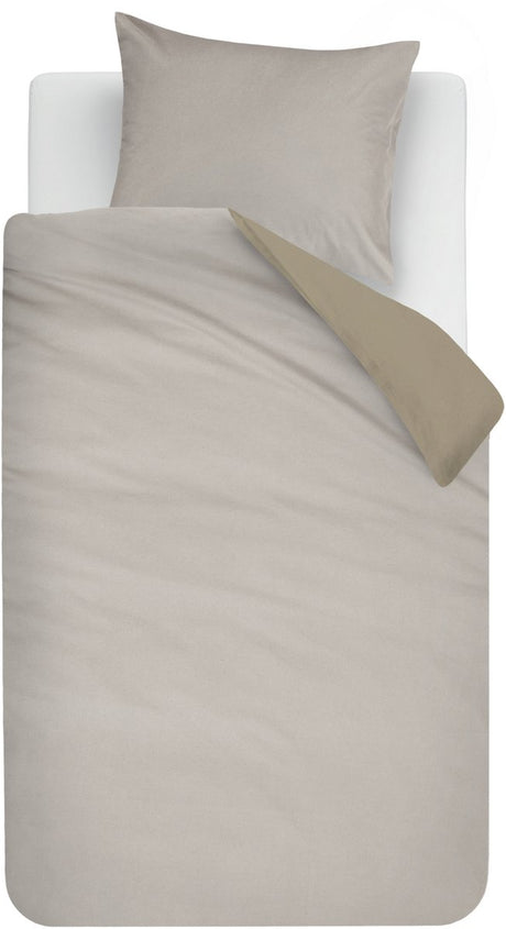 Beddinghouse warm dekbedovertrek - eenpersoons - 140 x 200 220 cm - zand