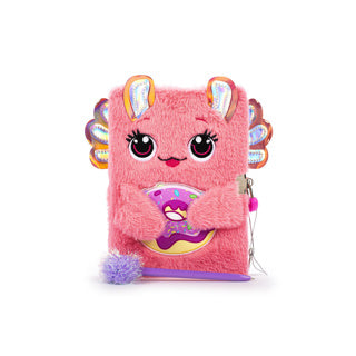 Traumpuppe, flauschiges Tagebuch Axelot mit Pompons