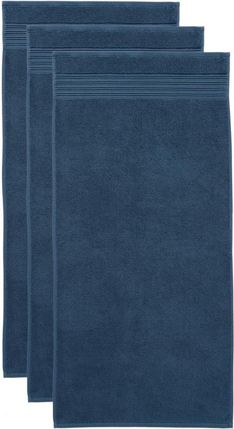 Beddinghouse sheer set van 3 handdoeken - 50x100 cm - donker blauw