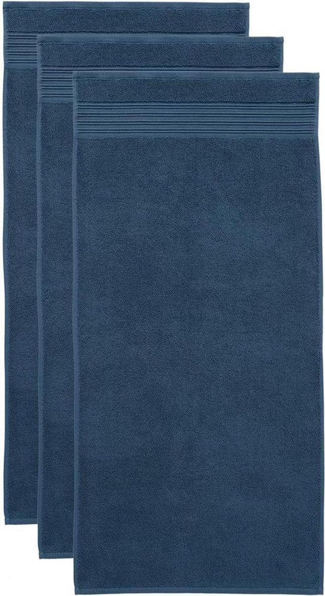 Beddinghouse sheer set van 3 handdoeken - 50x100 cm - donker blauw
