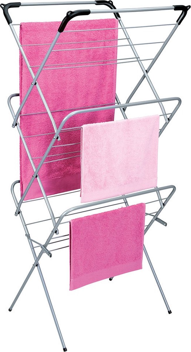 Tomado-Metaltex Tomado Metaltex Concerto Wäscheständer 14 Meter Silber mit Haken für Kleiderbügel