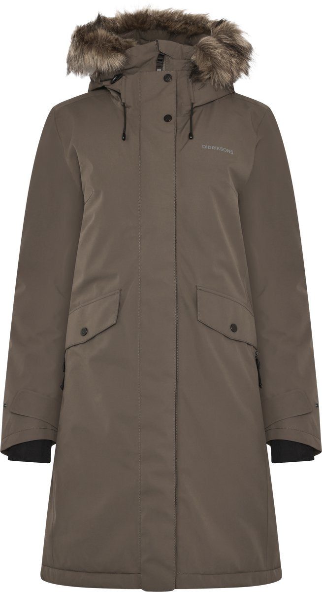 Didriksons erika wns parka 3 dames outdoorjas - mocha brown