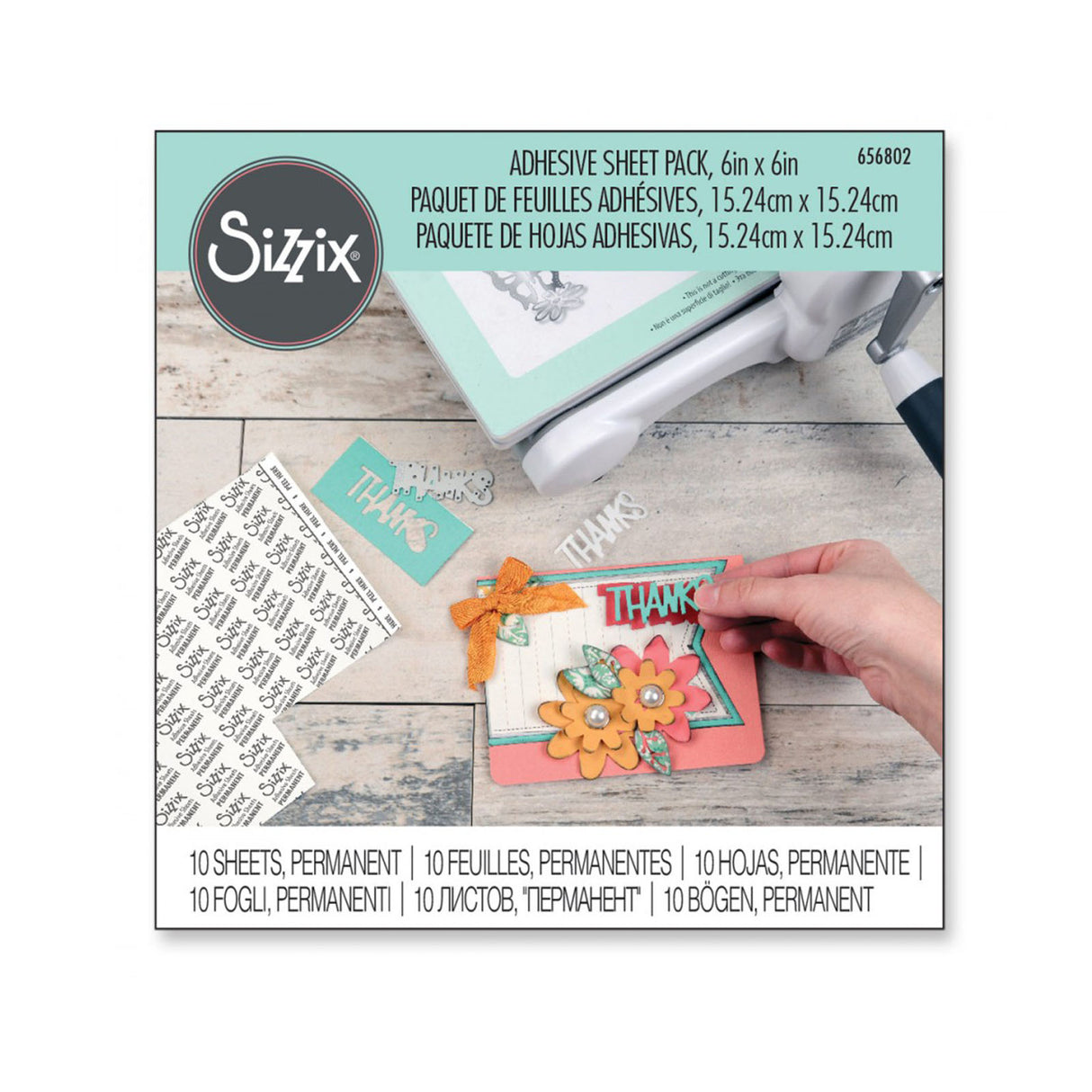 Sizzix • selbstklebende Blätter 15x15cm