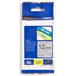 Briefband TZM-931 Brother 12mmx8mtr schwarz silber