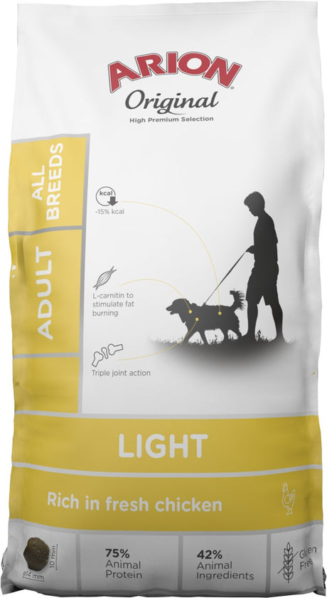 Arion Hundefutter Original für alle Rassen, leicht, 12 kg – Hund