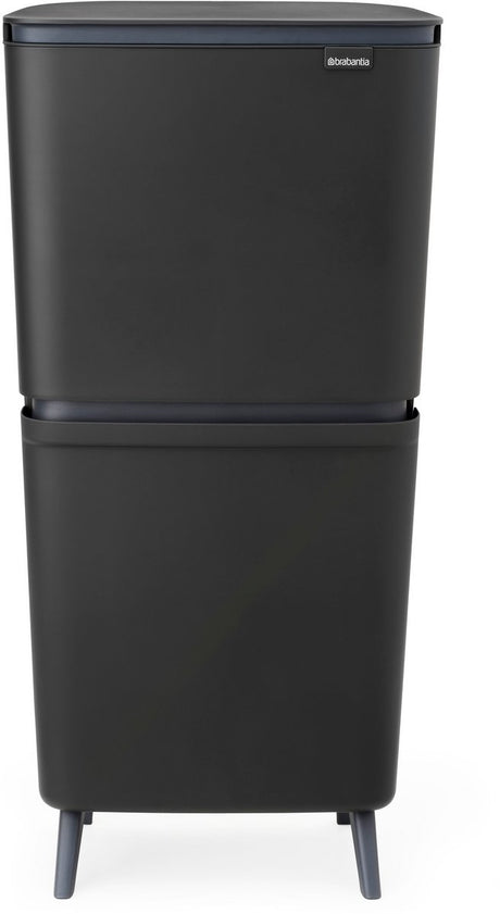 Brabantia Sortup Hi Abfallbehälter 25 + 10 + 10 Liter – Mülltrennung – Dunkelgrau