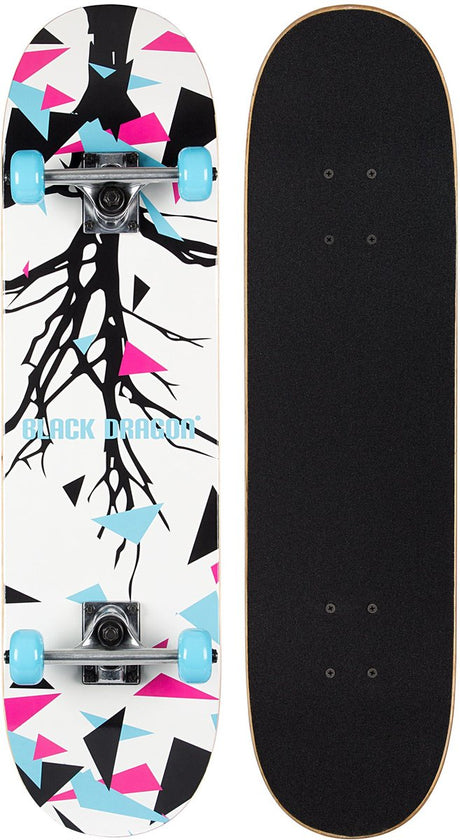 Black dragon skateboard - street natives - wit blauw - 100kg