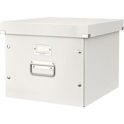 Leitz Click Store Aufbewahrungsbox für Hängeregister – Archivbox bis A3-Formate – 35,7 x 28,5 x 36,7 cm (BxHxT) – ideal für das Büro und das Arbeiten von zu Hause – weiß