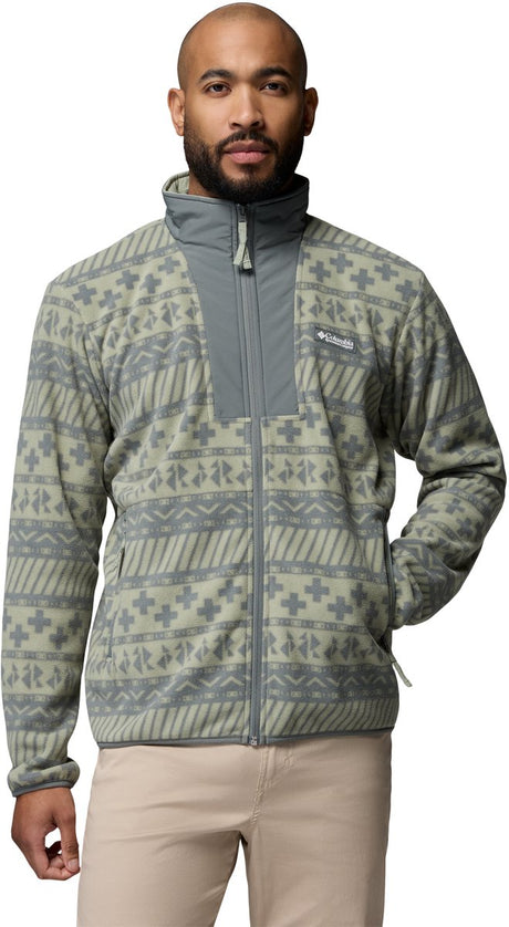Columbia sequoia grove™ ii fz printed fleece heren outdoorvest - safari wizard island tonal xl
