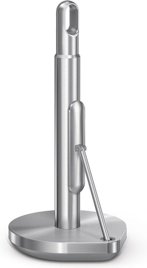 Simplehuman Küchenrollenhalter mit Klemmarm – freistehender Küchenrollenhalter – Silber – gebürsteter Edelstahl