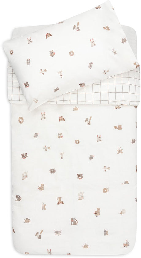 Jollein dekbedovertrek met sloop - 100x140cm - animal friends