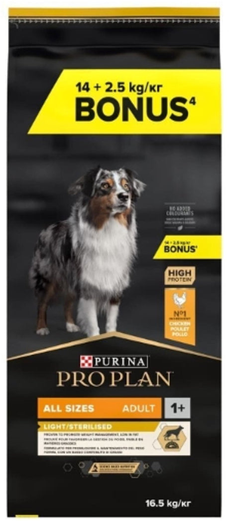 Pro Plan Proplan leicht sterilisiert – Putenkroketten – für erwachsene Hunde – 14 + 2,5 kg