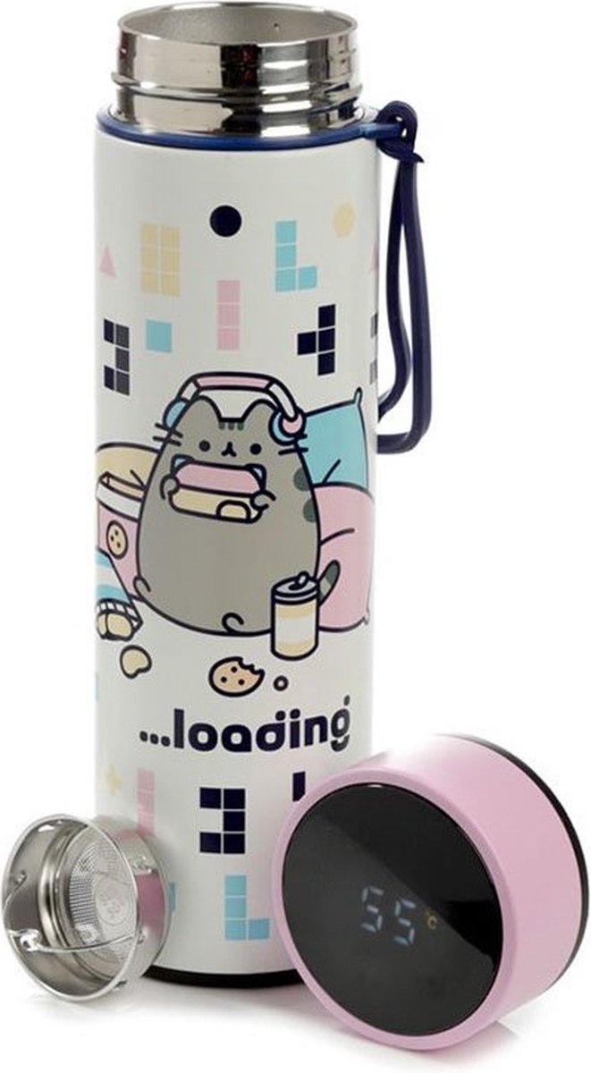 Pusheen Cat Gaming Thermoskanne 450 ml Thermometer