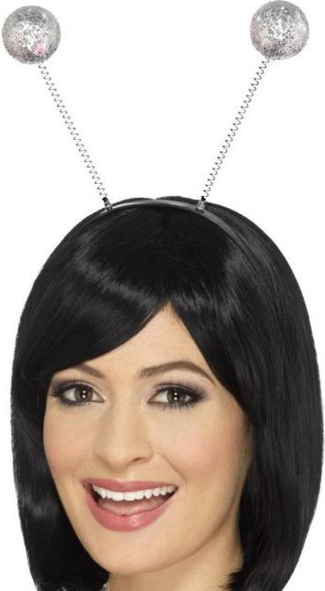 Smiffys diadeem met disco glitter spiegel bollen ballen - verkleedkleding - seventies - dames