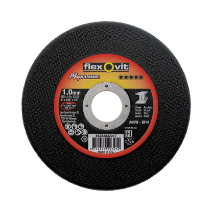 Flexovit dss mega-line 125x1,0x22,23 a60w t41 stahl | 25 Stück