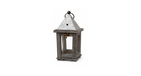 Lantern alba l12 w12 h23cm brown