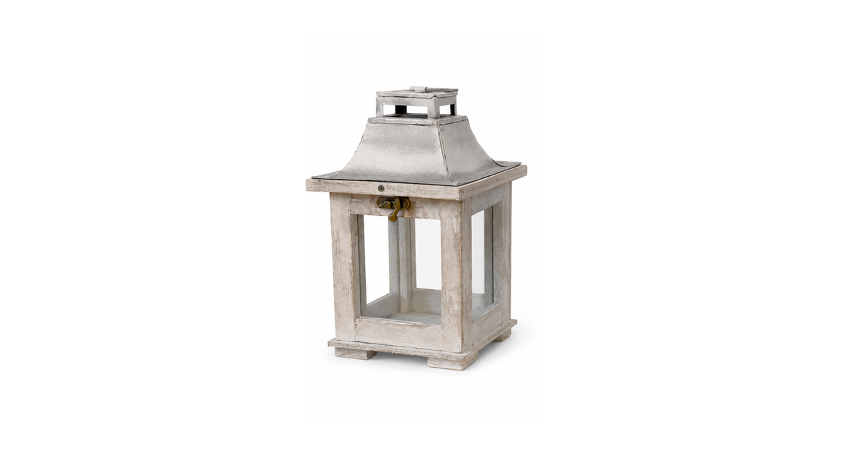 Lantern alba l13 w11 h23.5cm grey