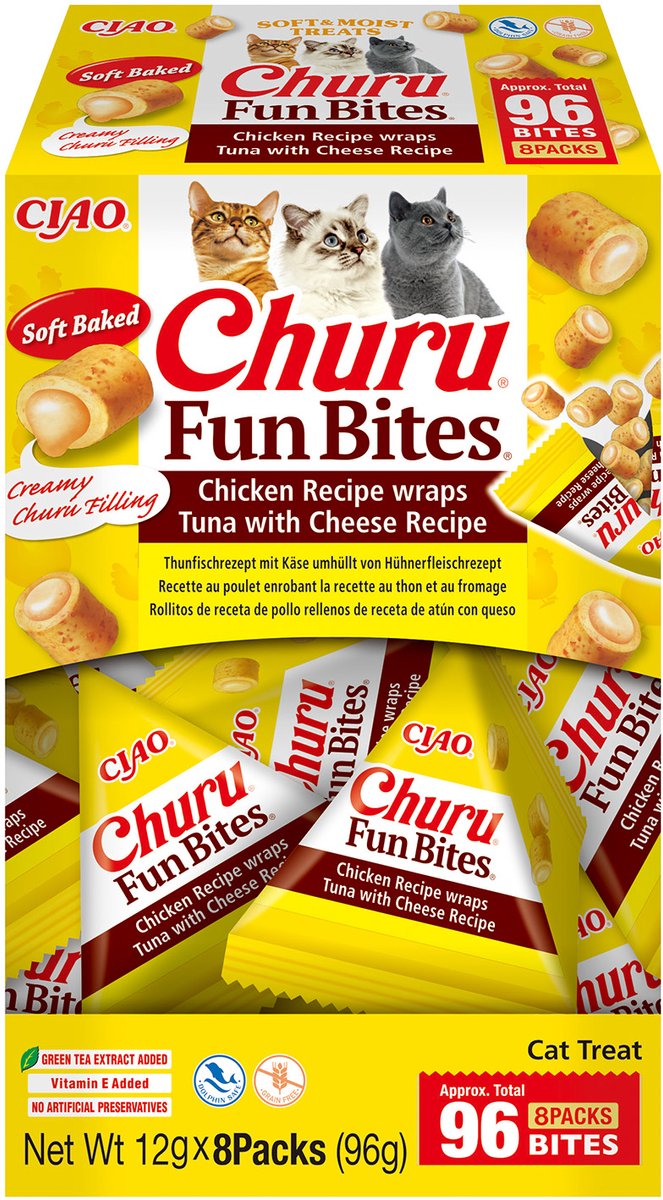 Inaba Ciao Churu Fun Bites Katzensnack Thunfischkäse 8x12g