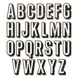 Sizzix • tim holtz thinlits die set alphanumeric shadow upper 26pcs
