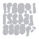 Sizzix • tim holtz thinlits die set alphanumeric shadow numbers 21pcs