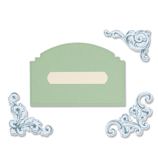 Sizzix • Framelits-Stanzformen-Set mit Stempeln, Vintage-Ecken
