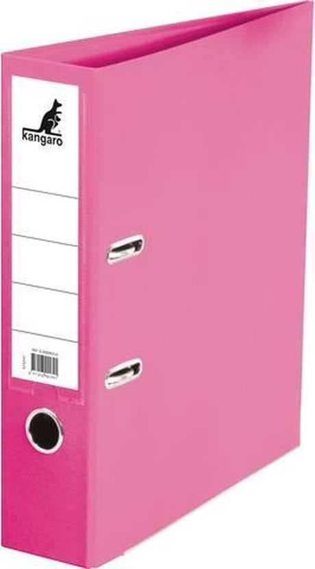 Kangaro ordner - a4 - 2-rings - roze - rugbreedte 75mm