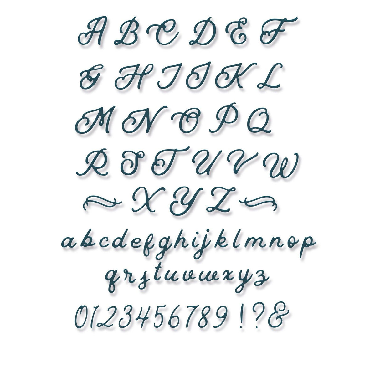 Sizzix • thinlits die scripted alphabet