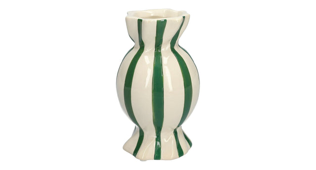 Vase candy d6.5 8.5xh15 green white